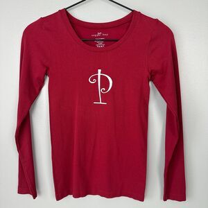 Copper Key Monogrammed P Long Sleeve Shirt Girls One Size 7-16